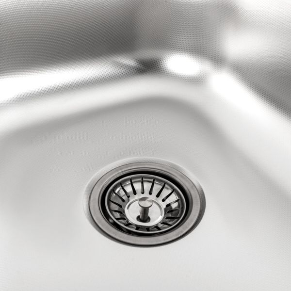 Кухонна мийка з нержавіючої сталі прямокутна Platinum ДЕКОР 7848 (0,8/180 мм) 11498 фото