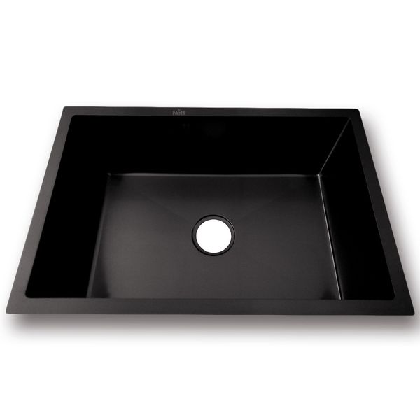 Кухонна мийка чорна з неіржавкої сталі під стільницю глибока Nett NB-6845 1427463989 фото