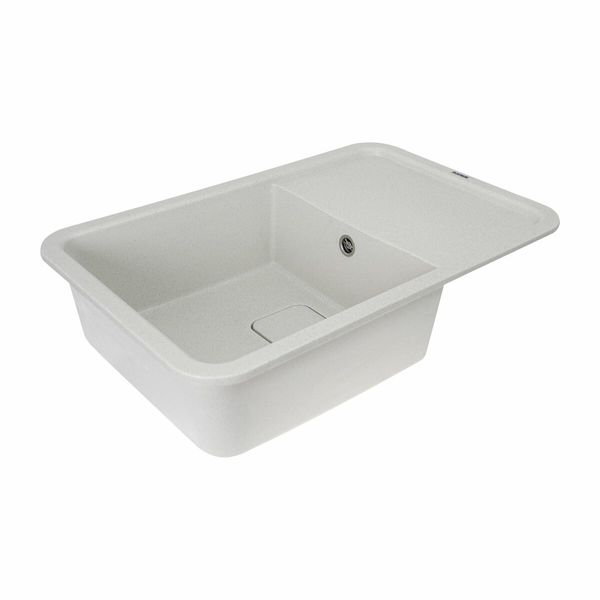 Гранітна мийка для кухні Platinum 7850 CUBE матова Біла в крапку 3156 фото