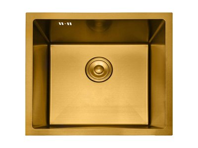 Золота мийка для кухні з неіржавкої сталі 50 см під стільницю Nett NG-5045 24044 фото