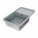 Гранітна мийка для кухні Platinum 7850 CUBE матова Сірий металік 3192 фото 5