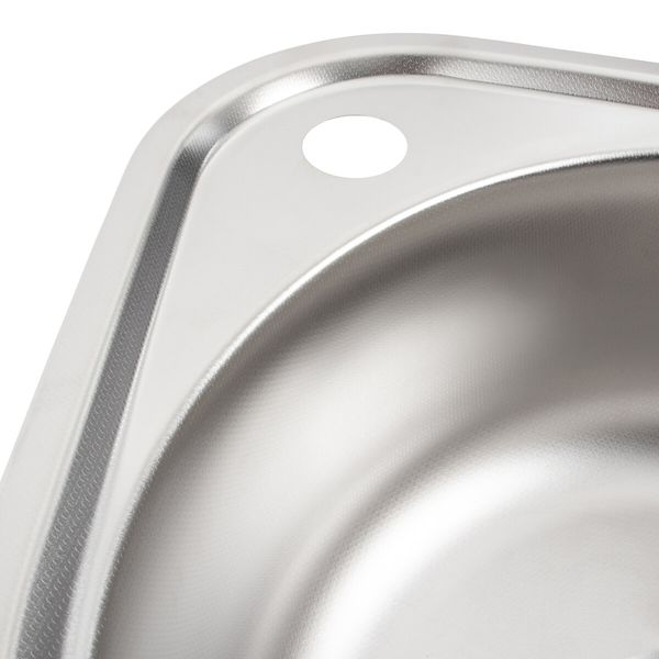 Кухонна мийка з нержавіючої сталі Platinum ДЕКОР 4539 (0,6/170 мм) 11465 фото