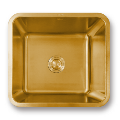 Золота мийка для кухні з нержавійки 45 см в стільницю Nett NG-4643 1910265255 фото