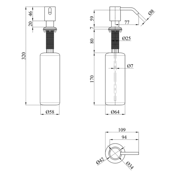 Комплект кухонної мийки CM 78*50 R чорна PVD VALESO Handmade (3,0/0,8) S4752 фото