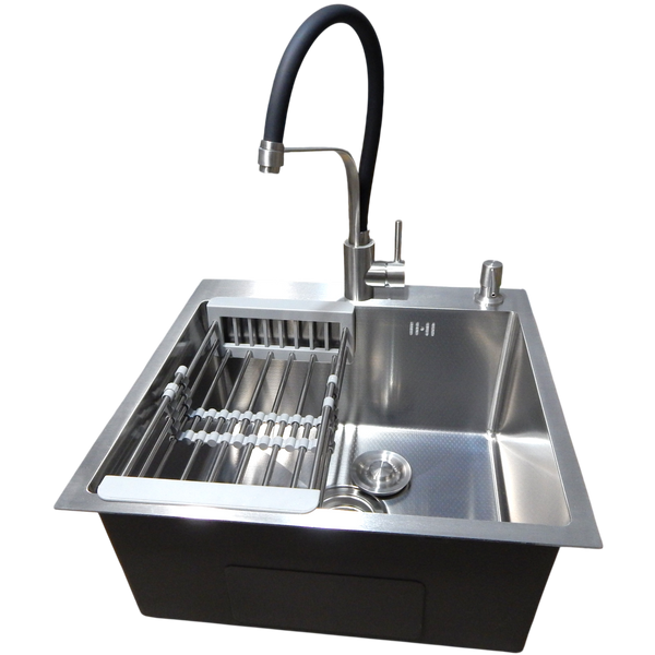 Комплект кухонної мийки Kraft KRF 5050 decor (3.0/1.0 мм) S5126 фото