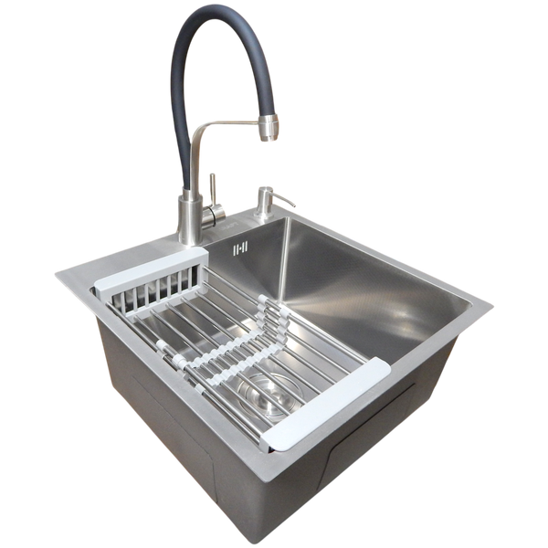 Комплект кухонної мийки Kraft KRF 5050 decor (3.0/1.0 мм) S5126 фото
