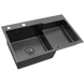 Кухонная мойка Kraft HM - 7848 ALB NANO BLACK PVD (3.0/1.0 мм) S7335 фото 3
