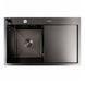 Кухонная мойка CM 78*50 L черная PVD VALESO Handmade (круглый сифон 3,0/0,8) 45905 фото 1