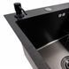 Кухонная мойка CM 78*50 L черная PVD VALESO Handmade (круглый сифон 3,0/0,8) 45905 фото 4