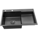 Кухонная мойка Kraft HM - 7848 ALB NANO BLACK PVD (3.0/1.0 мм) S7335 фото 2
