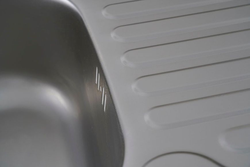 Кухонна мийка з нержавіючої сталі Platinum САТИН 6642 (0,8/180 мм) 11635 фото