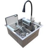 Комплект кухонної мийки Kraft KRF 5050 decor (3.0/1.0 мм) S3696 фото