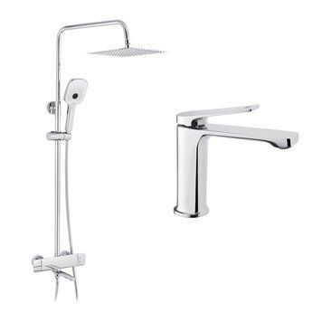 Набор 2 в 1 душевая система Kroner Makon-C063 + смеситель Makon-C010 CVS30225 фото