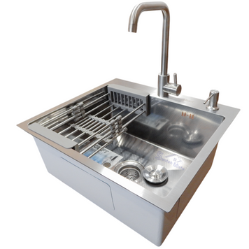 Комплект кухонної мийки Kraft KRF 5448 DECOR (3.0/1.0 мм) S3545 фото