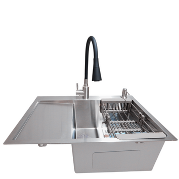 Комплект кухонної мийки Kraft Satin BRS 65х48 (3.0/1.0 мм) S3646 фото