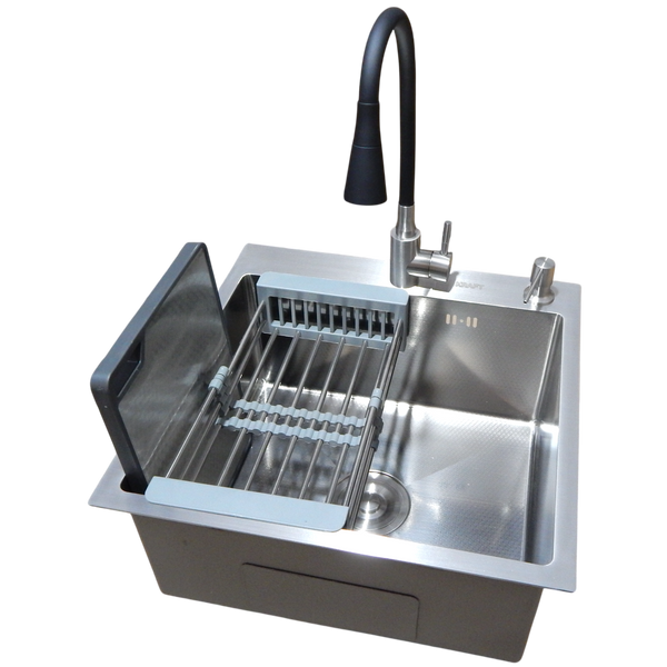 Комплект кухонної мийки Kraft KRF 5050 decor (3.0/1.0 мм) S3696 фото