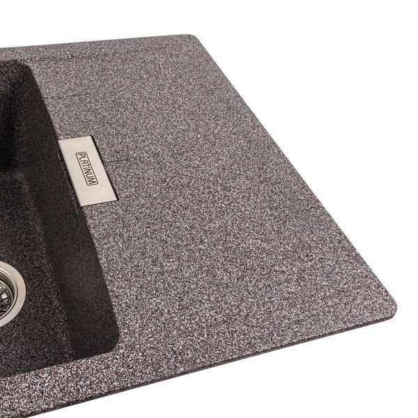 Гранитная мойка для кухни Platinum 6250 ZIRKONE матовый Микс 41590 фото