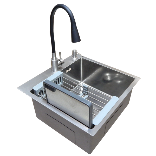 Комплект кухонної мийки Kraft KRF 5050 decor (3.0/1.0 мм) S3696 фото
