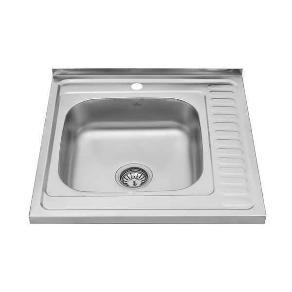 Кухонна мийка накладна Kroner KRP Dekor - 6060L (0.6 мм) CV022812 фото