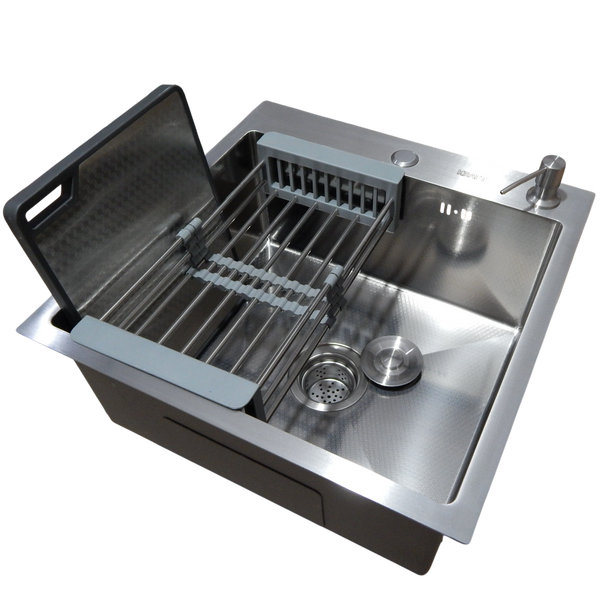 Комплект кухонної мийки Kraft KRF 5050 decor (3.0/1.0 мм) S3696 фото