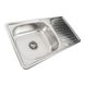 Кухонна мийка з нержавіючої сталі Platinum ДЕКОР 7642 (0,8/180 мм) 11662 фото 2