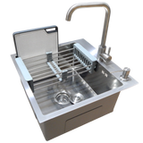 Комплект кухонної мийки Kraft KRF 5448 DECOR (3.0/1.0 мм) S3697 фото
