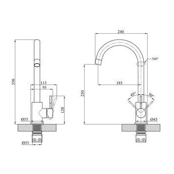 Змішувач для кухні Agua Acero - INOX035 CV023285 фото