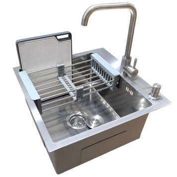 Комплект кухонної мийки Kraft KRF 5448 DECOR (3.0/1.0 мм) S3697 фото