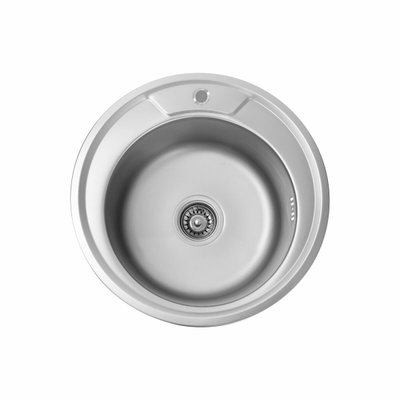 Кухонна мийка з нержавіючої сталі Platinum САТИН 490 (0,8/180 мм) 11666 фото