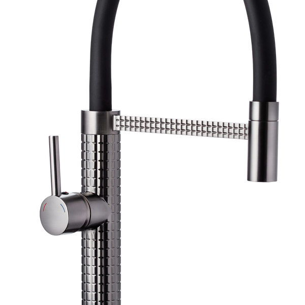 Комплект кухонної мийки KRAFT Handmade PVD чорна HS 5050 (3.0/1.0 мм) S4862 фото