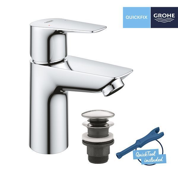 Змішувач для раковини Grohe QuickFix Start Edge S-Size 23898001 з донним клапаном CV031932 фото