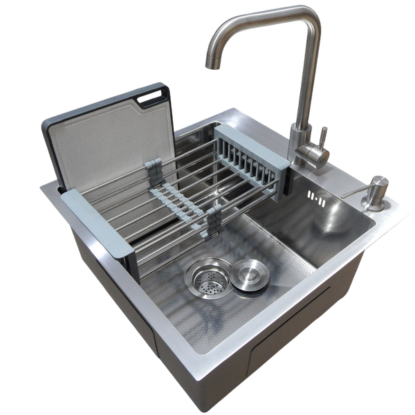 Комплект кухонної мийки Kraft KRF 5448 DECOR (3.0/1.0 мм) S3697 фото