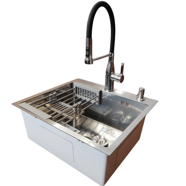 Комплект кухонної мийки Kraft KRF 5448 decor (3.0/1.0 мм) S4862 фото