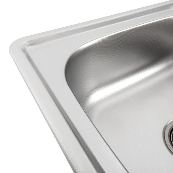 Кухонна мийка з нержавіючої сталі Platinum ДЕКОР 7850 (0,8/180 мм) 11489 фото