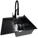 Комплект кухонної мийки Kraft NANO BLACK PVD HS 65х48 (3.0/1.0 мм) S3647 фото 1