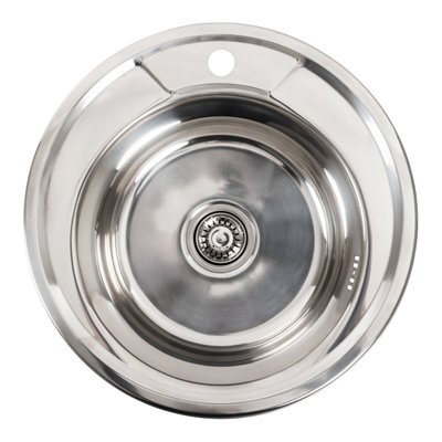 Кухонна мийка з нержавіючої сталі Platinum ПОЛИРОВКА 490 (0,8/180 мм) 11669 фото