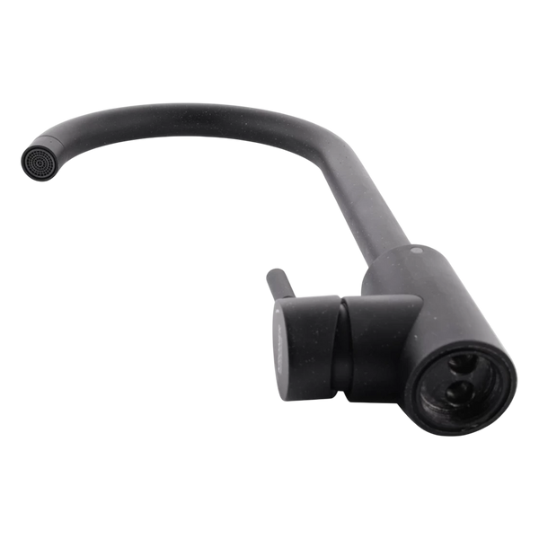 Кухонна мийка з нержавіючої сталі [ Комплект 4в1 ] Kraft Nano Black 50х50  Декор (3.0/1.0 мм) PVD Графіт S4813 фото