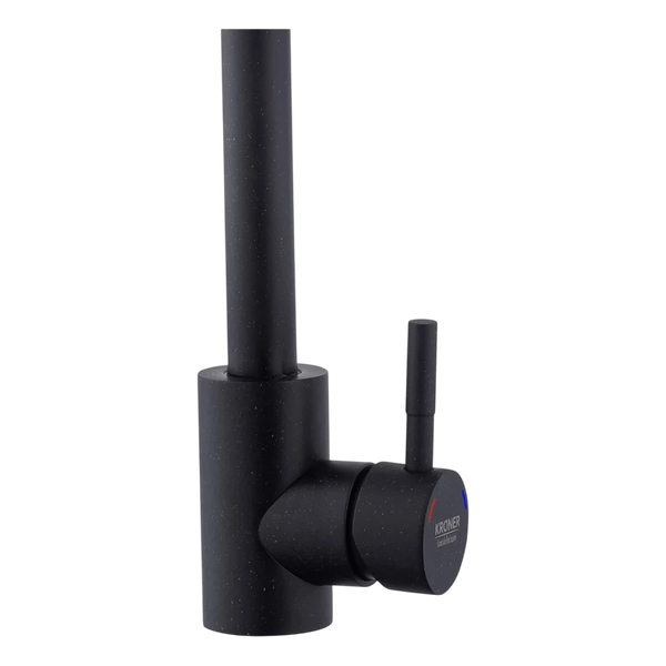 Кухонна мийка з нержавіючої сталі [ Комплект 4в1 ] Kraft Nano Black 50х50  Декор (3.0/1.0 мм) PVD Графіт S4813 фото