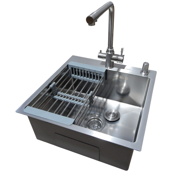 Комплект кухонної мийки Kraft KRF 5050 decor (3.0/1.0 мм) S3698 фото