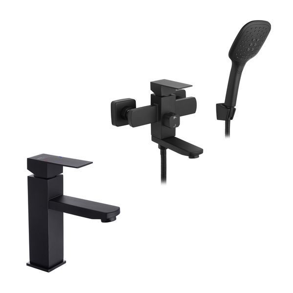 Набор смесителей Edelstahl Kubus-SCH010 + смеситель Edelstahl Kubus-SCH060 CVS30160 фото