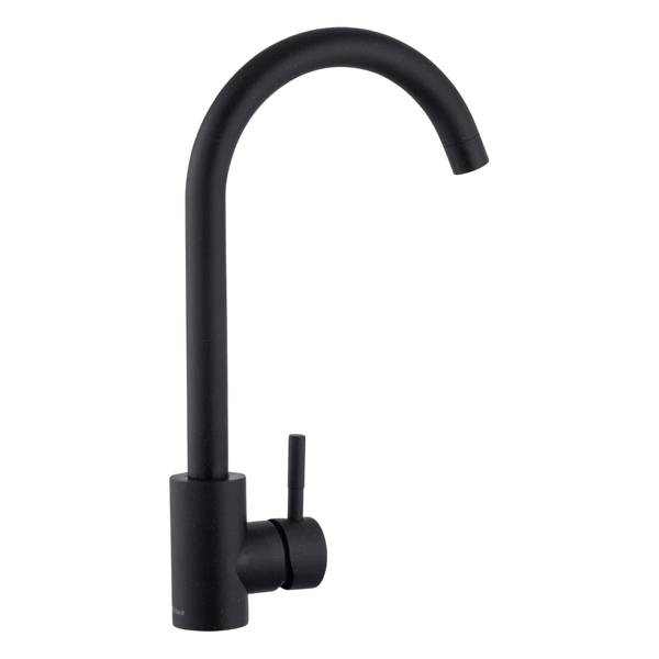 Кухонна мийка з нержавіючої сталі [ Комплект 4в1 ] Kraft Nano Black 50х50  Декор (3.0/1.0 мм) PVD Графіт S4813 фото