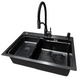 Комплект кухонной мойки Kraft HM 6846 NANO BLACK S3597 фото 4