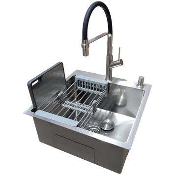 Комплект кухонної мийки Kraft KRF 5050 decor (3.0/1.0 мм) S3699 фото