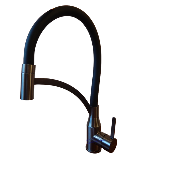 Комплект кухонної мийки Kraft HM 50х50 NANO BLACK (DECOR) PVD (3.0/1.0 мм) S3548 фото