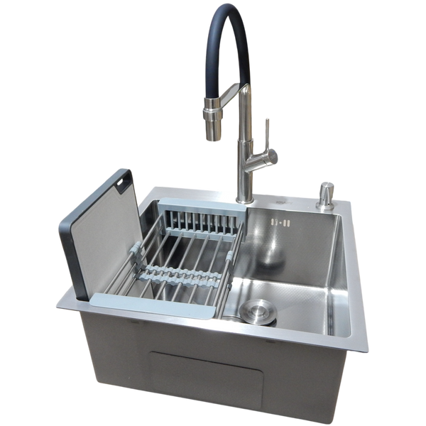 Комплект кухонної мийки Kraft KRF 5050 decor (3.0/1.0 мм) S3699 фото