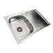 Кухонна мийка з нержавіючої сталі прямокутна Platinum ДЕКОР 7848 (0,8/180 мм) 11498 фото 2