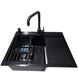 Комплект кухонної мийки Kraft NANO BLACK PVD HS 65х48 (3.0/1.0 мм) S3649 фото 1