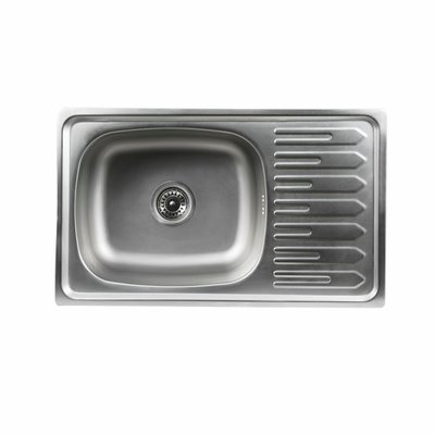 Кухонна мийка з нержавіючої сталі Platinum САТИН 7645 (0,8/180 мм) 11694 фото