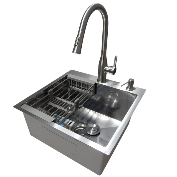 Комплект кухонної мийки Kraft KRF 5050 decor (3.0/1.0 мм) S3095 фото