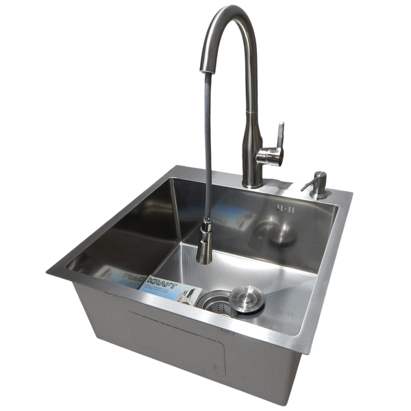 Комплект кухонної мийки Kraft KRF 5050 decor (3.0/1.0 мм) S3095 фото